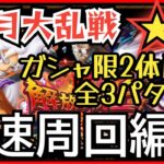 ［トレクル］大乱戦vs解放の戦士！ガシャ限2体所持全3パターン周回編成！
