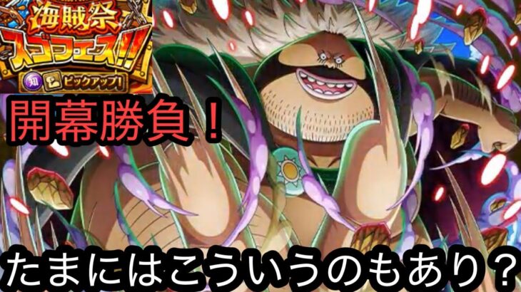 [トレクル]海賊祭スゴフェス知強靭ピックアップ開幕勝負！黒ひげ海賊団の勢いがすごいが、ガチャ運はどう？[OPTC][海賊祭]