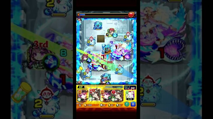 (音量注意) ザコ処理の不死川  ボス削りのナイトメア　【モンスト】【破界の星墓】　#モンスト　#不死川実弥　#ナイトメア　#破界の星墓　#ティルナノーグの星墓　#星墓3　#shorts