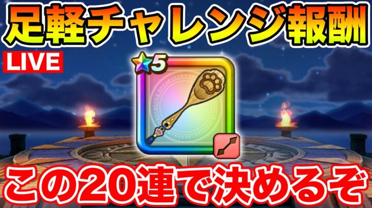 【ドラクエウォーク】足軽チャレンジとマイレ報酬でもらった20連分でそろそろしゃもじを決めたい!!【DQW】