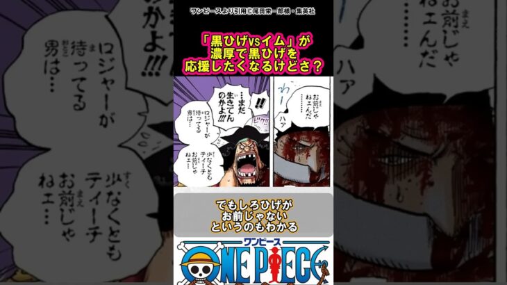【ワンピース】黒ひげを応援したくなるけどさ#ワンピース
