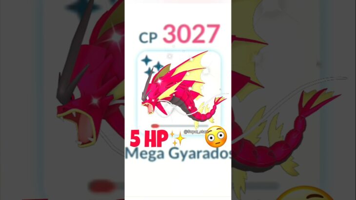 5 HP ✨Shiny Mega Gyarados Destroy Grunt Badly in Pokemon Go #soparstart #pokemon