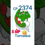 5 HP😲Tornadus pokemon Grunt Badly in pokemon go#pokemongo #soparstart #pokemon #shortsfeed