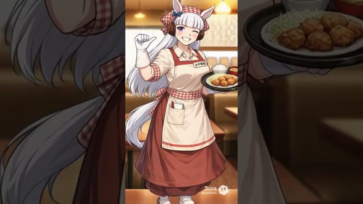 【AI生成】美味しい定食召し上がれ#ウマ娘プリティーダービー #ゴールドシップ #chatgpt #sora2