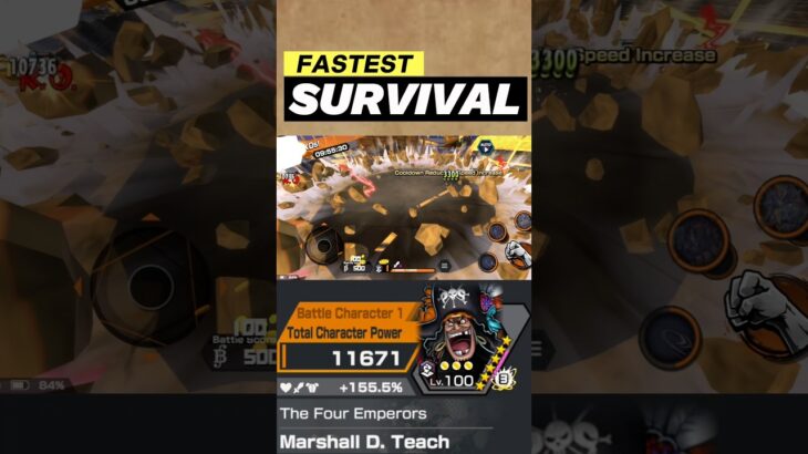 The Fastest Unit in Survival 100?! 🥶🥶 – EX V2 Blackbeard BB in One Piece Bounty Rush #opbr