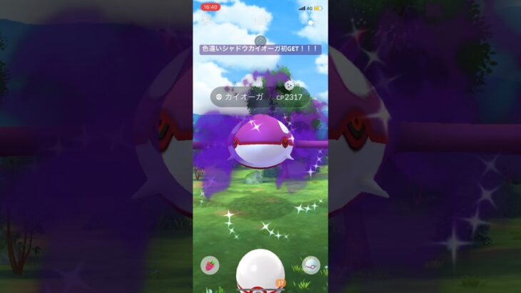 ポケモンGO色違いシャドウカイオーガ初GET！！！#ポケモン #ポケモンgo #pokemongo