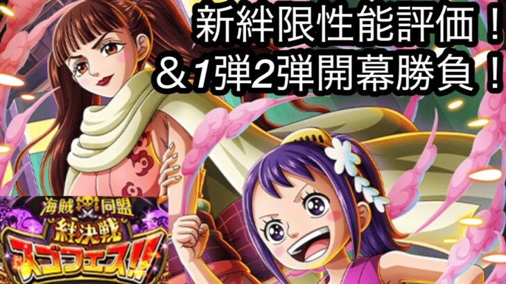 [トレクル]絆決戦スゴフェス開幕勝負！新限定フェス限しのぶ＆お玉は強い？性能評価も含めて狙っていく！[OPTC][絆決戦]