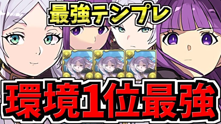 【環境1位】最強”フリーレン”ループ入りフリーレン&フェルン×フェルン最強テンプレ解説！編成・代用・立ち回り解説！葬送のフリーレンコラボ【パズドラ】