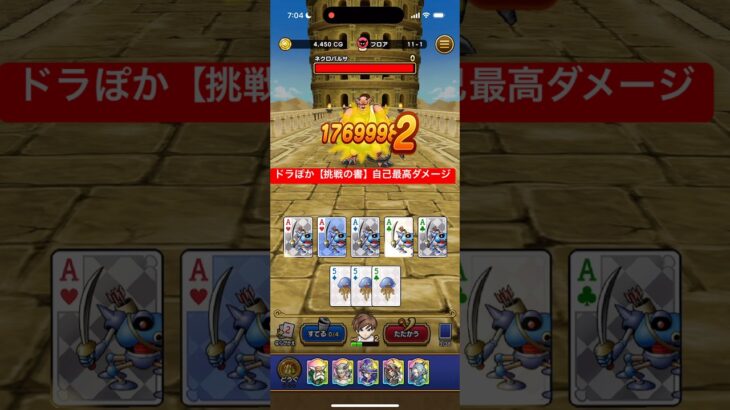 ドラぽか 挑戦の書 最高ダメージ 【ドラクエウォーク】