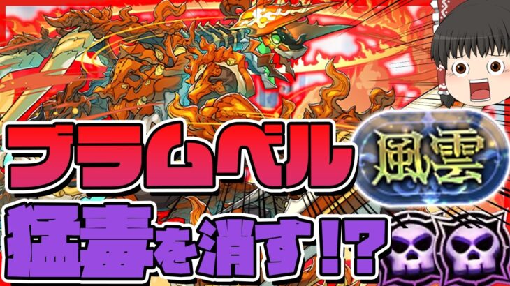 【風雲チャレンジ】回復力1/16で『猛毒』を消す!?誰も使わない最強フェス限・ブラムベルで「風雲」を破壊する！！ #パズドラ #ドラゴン縛り 【#ゆっくり実況 】