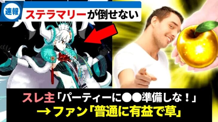 【FGO】ステラマリーが倒せないそこの君にオススメの攻略を伝授する！→ガチで有益過ぎたｗの反応集【Fate】