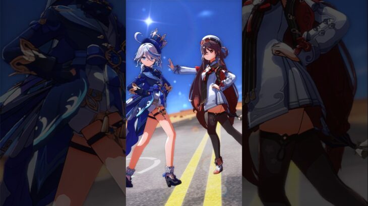 【 原神MMD 】胡桃  フリーナ 【Chatter Chatter後半】#ChatterChatter #Chatter2Challenge