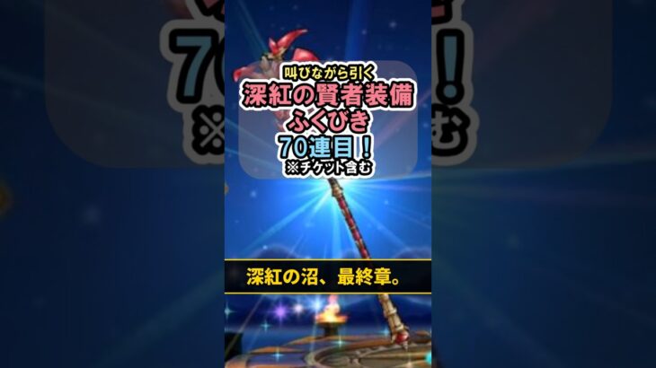 【ドラクエウォーク/ガチャ】深紅の賢者装備ふくびき70連目 深紅の沼、最終章。【DQWalk/パラドクスの杖】#shorts #ドラクエウォーク #7