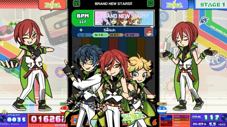 【ポップン】BRAND NEW STARS!!（Normal）[おまけ:Switchキャラ選択]