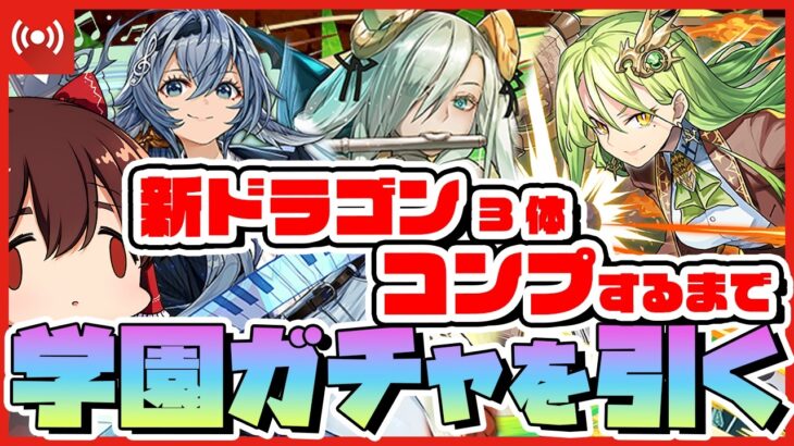 【パズドラ】最強ドラゴン3体実装!!学園ガチャを新ドラゴンコンプするまで全力で回す配信 #shorts #パズドラ #ドラゴン縛り