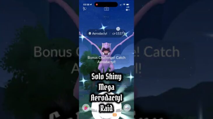 Solo Shiny Mega Aerodactyl Raid | Pokémon Go