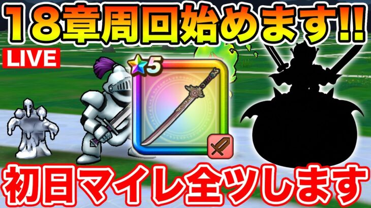 【ドラクエウォーク】新めったに枠探して18章周回開始＆初日マイレ全ツ勝負します!!【DQW】