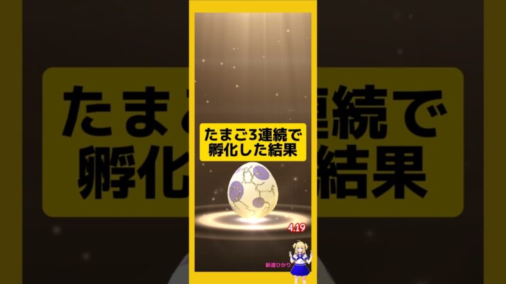 3連続のたまご孵化結果！今回の成果は？#ポケモンgo #たまご孵化 #pokemongo #新道ひかり