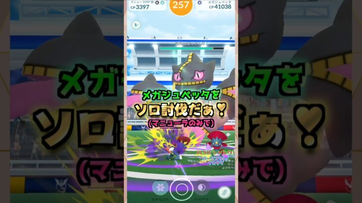 メガジュペッタをソロ討伐!!マニューラver【ポケモンGO】