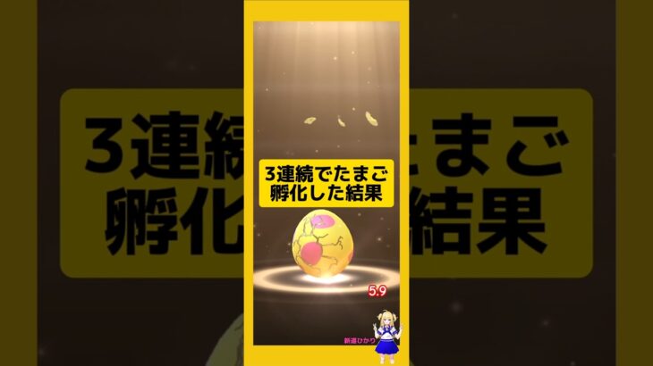 3連続のたまご孵化！海外産の結果は？#ポケモンgo #たまご孵化 #7kmたまご #pokemongo #新道ひかり