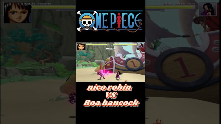 Nico Robin vs boa Hancock #mugen #onepiece #gaming #shorts #anime
