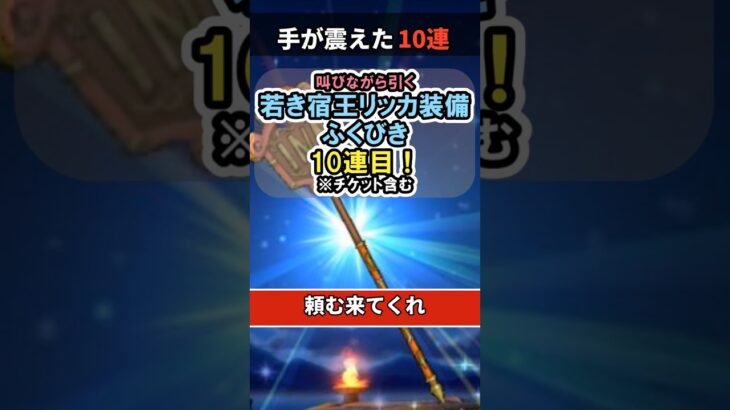 【ドラクエウォーク/ガチャ】若き宿王リッカ装備ふくびき10連目…手が震えた。【DQWalk/宿王の看板】#shorts #ドラクエウォーク #1