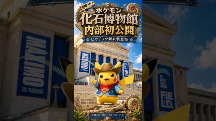 【ポケモンGO】 新衣装ピカチュウ登場・フィールド自然史博物館のポケモン化石博物館内部情報も初公開！ #ポケモンgo #ピカチュウ