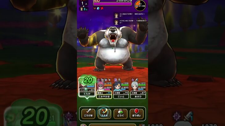 【ドラクエウォーク】ごうけつパンダ 2ターン #ドラゴンクエストウォーク