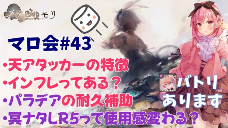 【メメントモリ】マロ会(第43回)天アタッカーの話と、LR5冥ナタにボコされる話