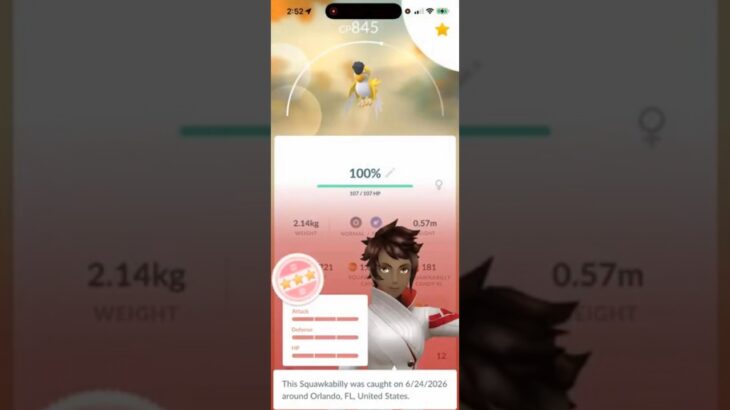 💯I CAUGHT A 100 IV SQUAWKABILLY in Pokemon Go!!!💯 #shorts #pokemon
