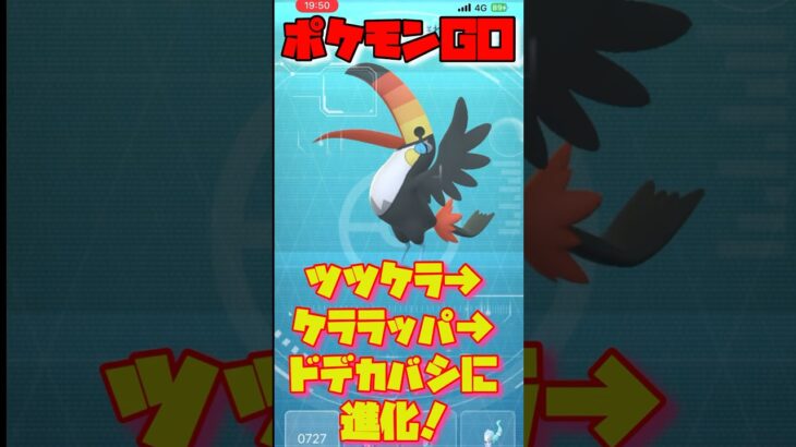 【ポケモンGO】ツツケラ→ケララッパ→ドデカバシに進化！#ポケモンGO