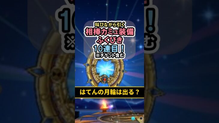【ドラクエウォーク/ガチャ】相棒カミュ装備ふくびき10連目…はてんの月輪は出るか？【DQWalk/はてんの月輪】#shorts #ドラクエウォーク #1
