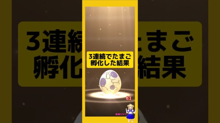 3連続のたまご孵化結果！歩いた成果は？#ポケモンgo #pokemongo #新道ひかり