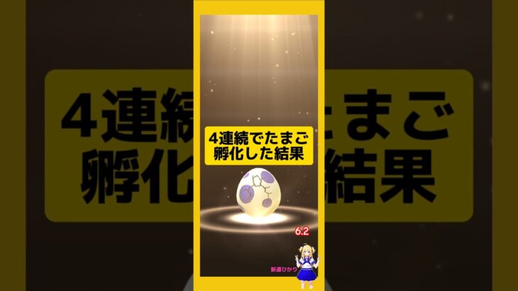 4連続のたまご孵化結果！歩いた成果は？#ポケモンgo #たまご孵化 #pokemongo #新道ひかり