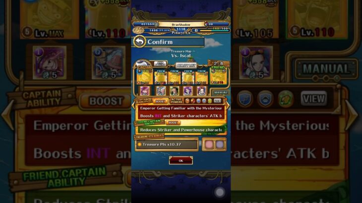 OPTC – Treasure Map Vs Iscat (Intrusion)