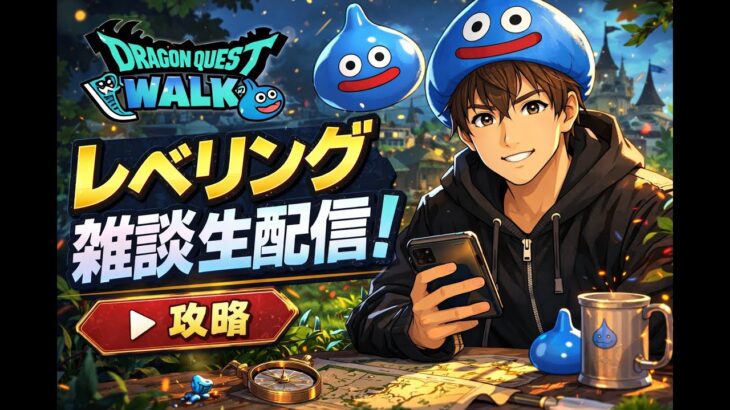 ドラクエウォーク復帰勢　48日目　早朝からレベリング配信
