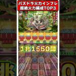 【インフレ】最大火力1兆超え!?!?火力インフレの極みの編成TOP3がヤバすぎるｗｗ #shorts #パズドラ