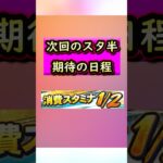 次回の消費スタミナ1/2期待の日程 #プロスピa #プロスピ