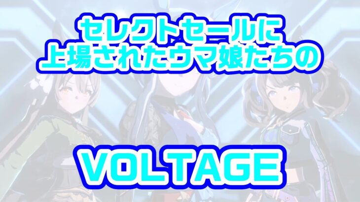 【ウマ娘プリティーダービー】セレクトセールに上場されたウマ娘たちのVOLTAGE