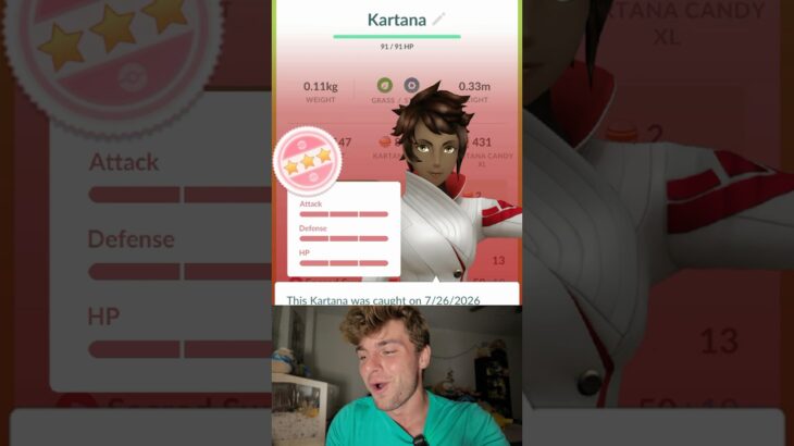 💯WOW!!! 100 IV KARTANA CAUGHT In Pokemon Go!💯 #shorts #pokemon