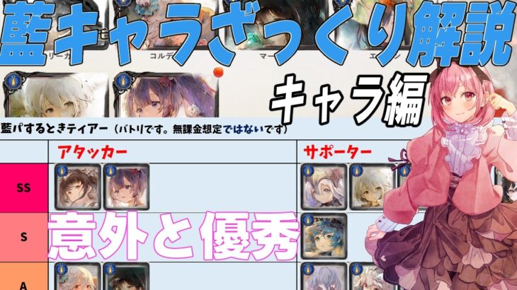 【メメントモリ】藍属性キャラのざっくり解説。キャラ編！複雑すぎるね