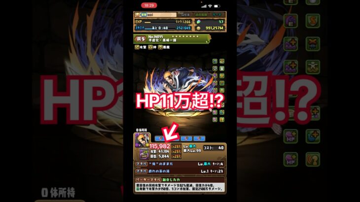 黒崎一護のHPが限界突破した件について。【パズドラ】