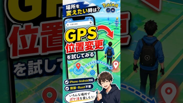 【ポケモンGO】場所を変えたい時は？GPS位置変更を試してみる #shorts #pokemongo #ポケモンGO