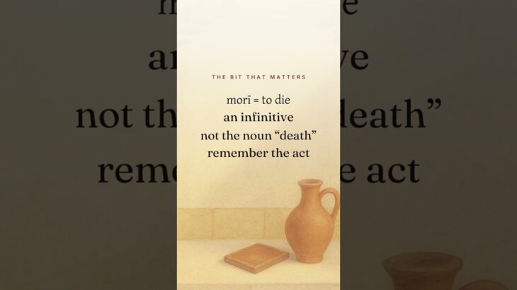 What does MEMENTO MORI actually mean? · Latin explained