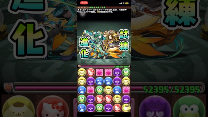 【パズドラ】超転生大喬＆小喬試練進化‼️