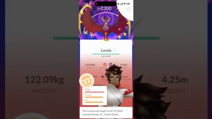 ✨SO CLOSE!!! I ALMOST Got A SHUNDO Lunala in Pokemon Go!✨ #shorts #pokemon