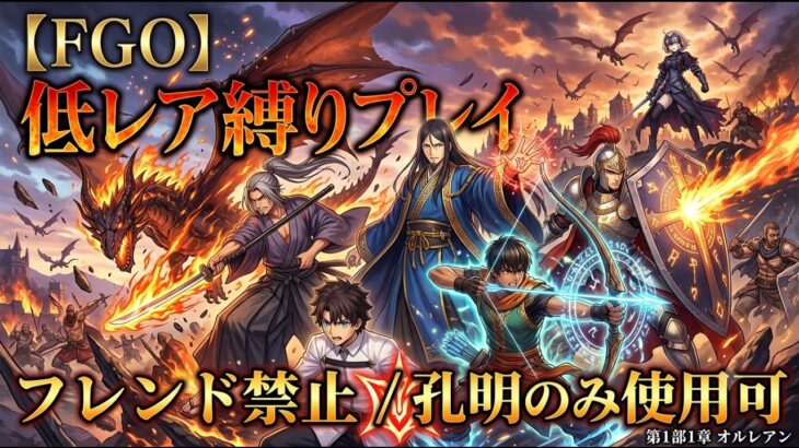 【FGO】ほぼ記憶喪失の復帰勢が、孔明以外の高レア封印＆フレンドなしで1章攻略に挑む！【Fate/Grand Order】