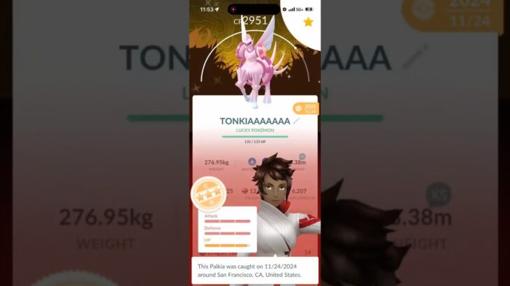 ✨I ALMOST GOT A SHUNDO ORIGIN PALKIA IN POKEMON GO!!!✨ #shorts #pokemon