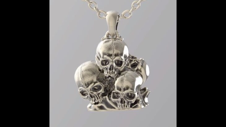 【キアロスクーロ】メメント・モリ 4skulls ペンダント@bricola 2003
