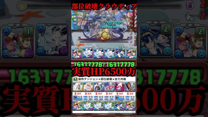 夏クラウディア×部位破壊がヤバすぎる！ #パズドラ